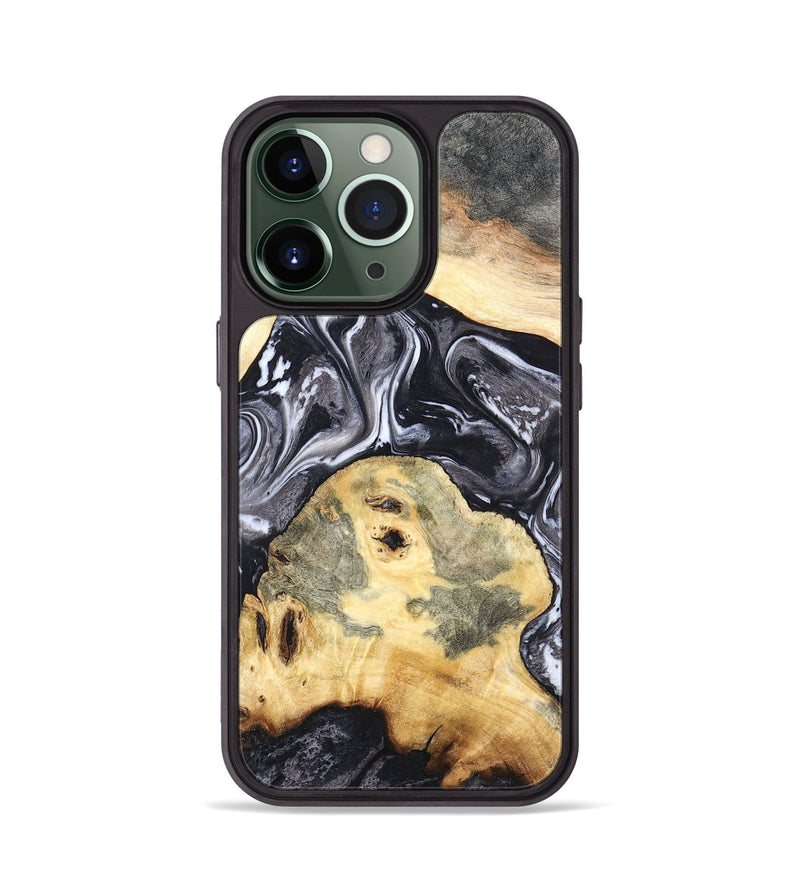 iPhone 13 Pro Wood Phone Case - Odis (Black & White, 819757)