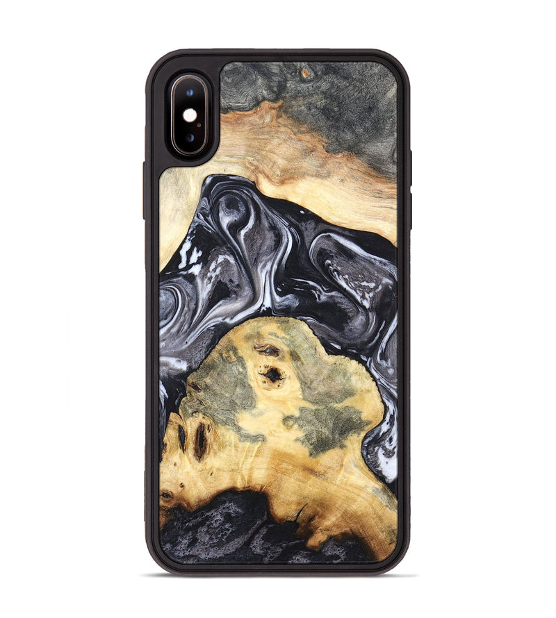 iPhone Xs Max Wood Phone Case - Odis (Black & White, 819757)