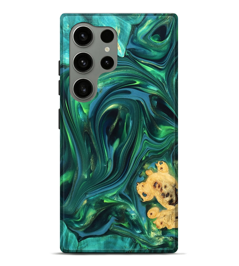 Galaxy S24 Ultra Wood Live Edge Phone Case - Ermias (Green, 819769)
