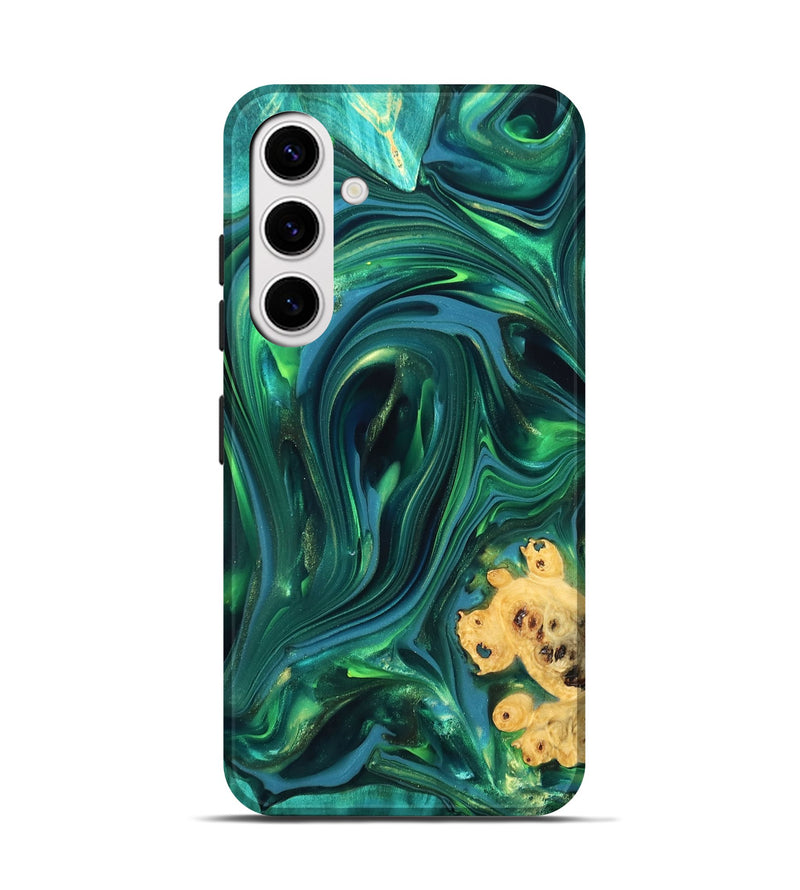 Galaxy S25 Wood Live Edge Phone Case - Ermias (Green, 819769)