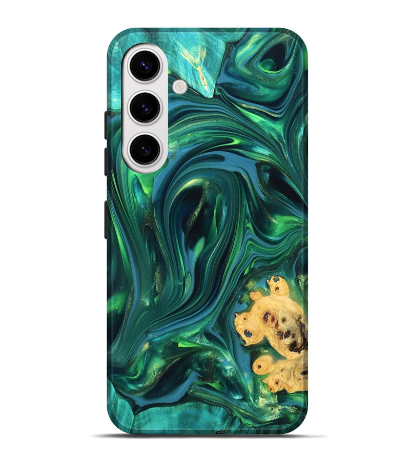 Galaxy S25 Plus Wood Live Edge Phone Case - Ermias (Green, 819769)