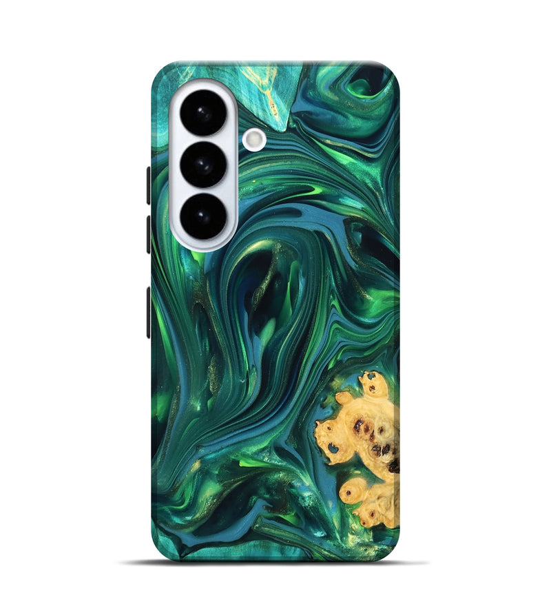 Galaxy S26 Wood Live Edge Phone Case - Ermias (Green, 819769)