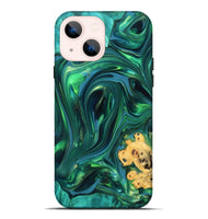 iPhone 14 Plus Wood Live Edge Phone Case - Ermias (Green, 819769)