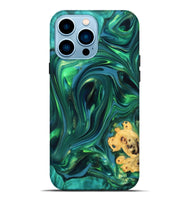 iPhone 14 Pro Max Wood Live Edge Phone Case - Ermias (Green, 819769)