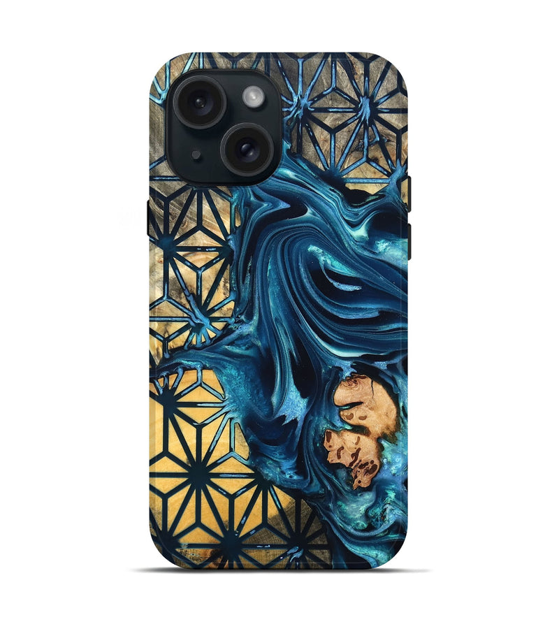 iPhone 15 Wood Live Edge Phone Case - Geri (Pattern, 819772)