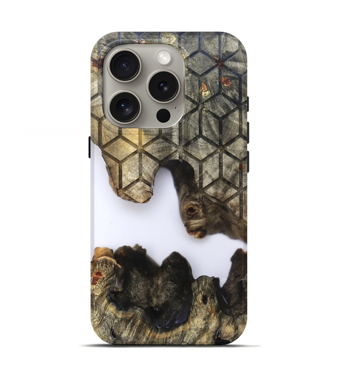 iPhone 16 Pro Wood Live Edge Phone Case - Reilly (Clear, 819774)