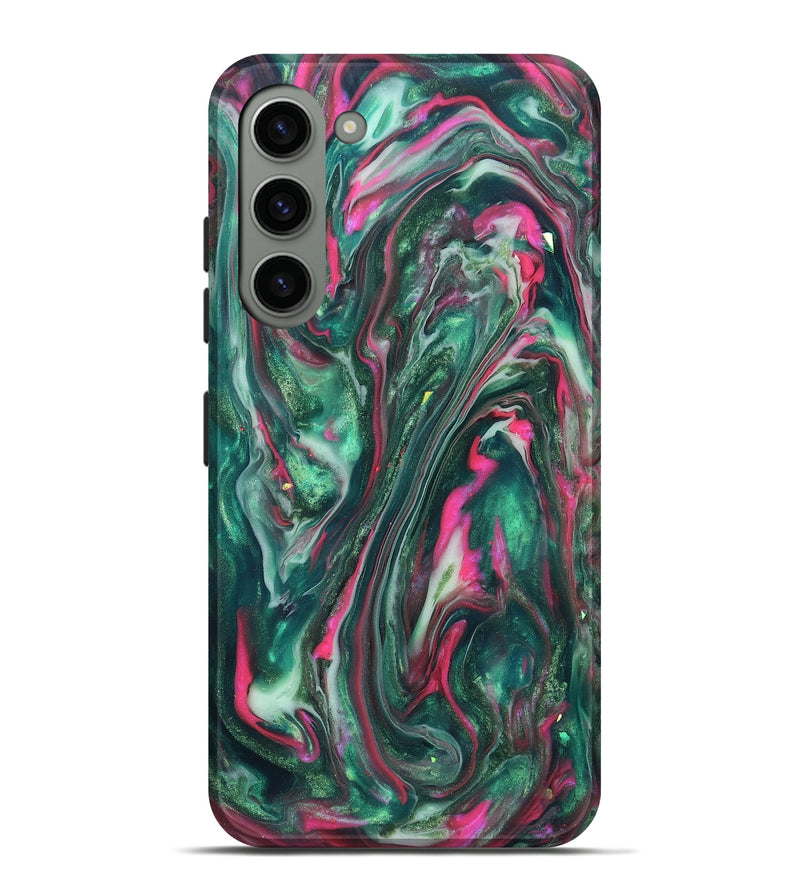 Galaxy S23 Plus ResinArt Live Edge Phone Case - Kirstin (Neon, 819775)