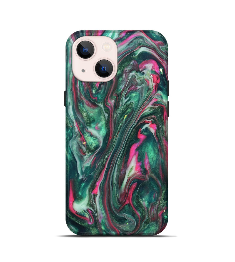 iPhone 13 mini ResinArt Live Edge Phone Case - Kirstin (Neon, 819775)