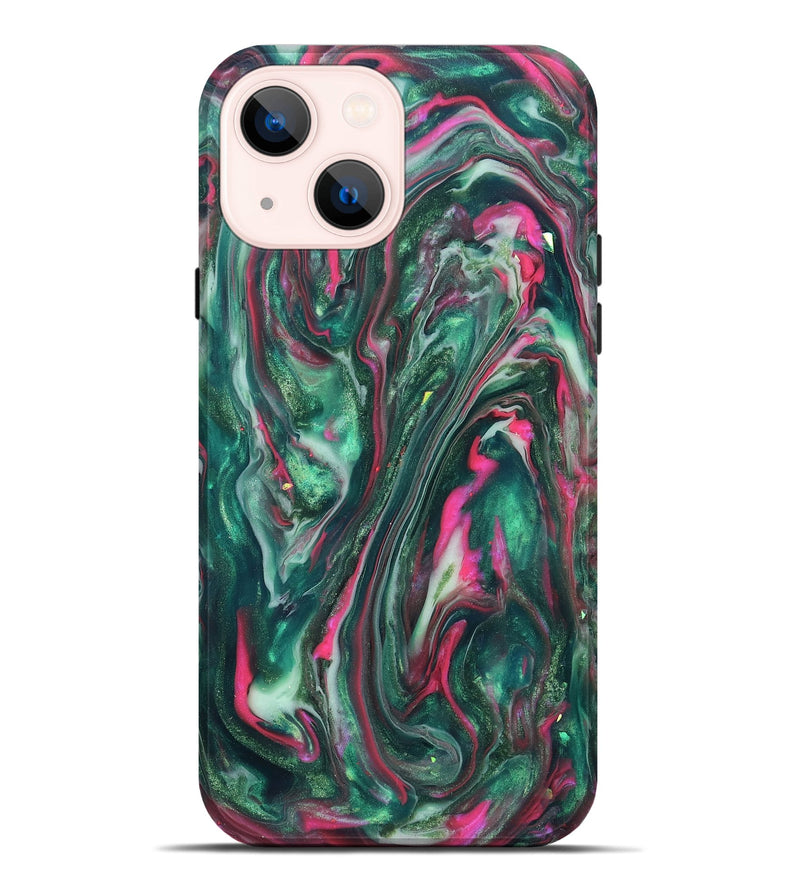 iPhone 14 Plus ResinArt Live Edge Phone Case - Kirstin (Neon, 819775)