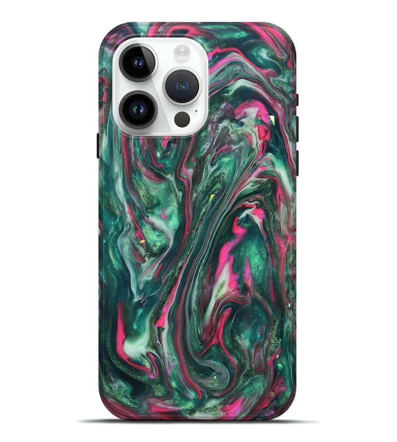 iPhone 15 Pro Max ResinArt Live Edge Phone Case - Kirstin (Neon, 819775)