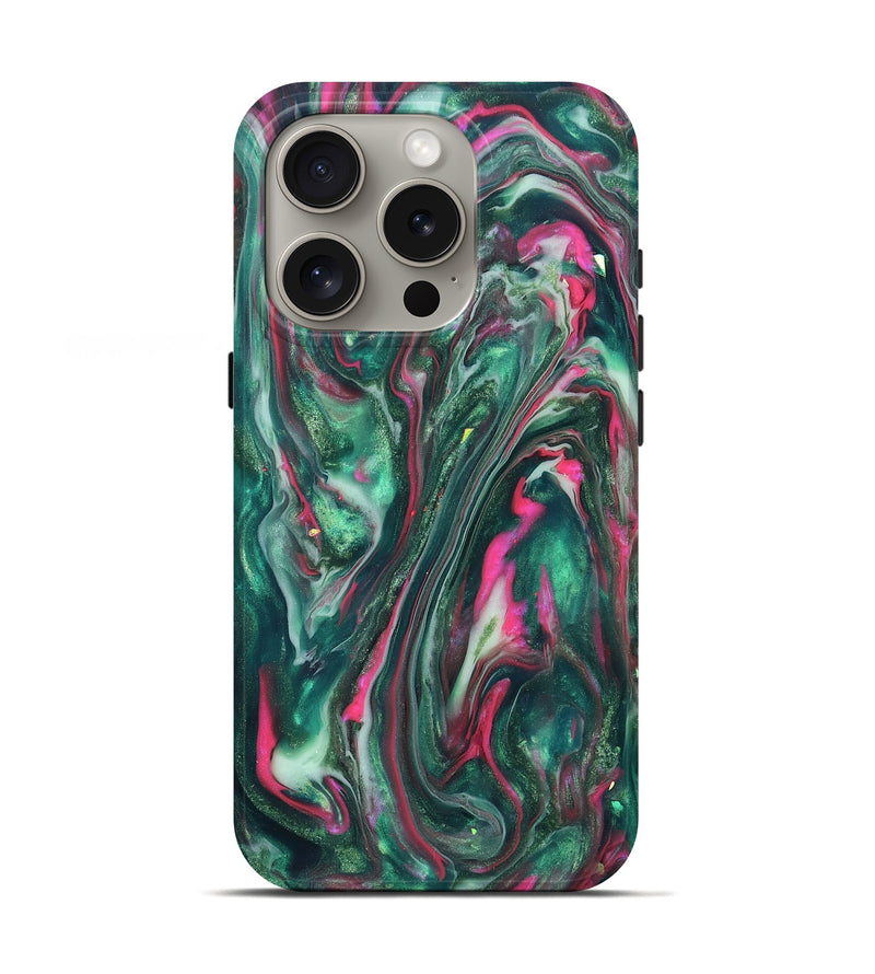 iPhone 16 Pro ResinArt Live Edge Phone Case - Kirstin (Neon, 819775)