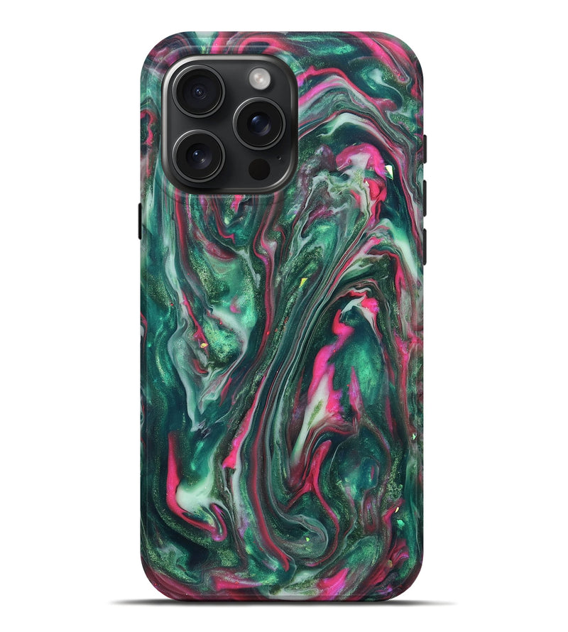 iPhone 16 Pro Max ResinArt Live Edge Phone Case - Kirstin (Neon, 819775)