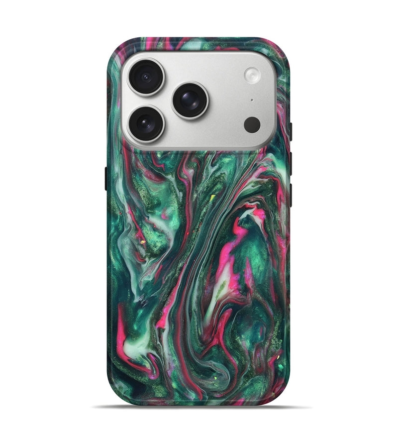 iPhone 17 Pro ResinArt Live Edge Phone Case - Kirstin (Neon, 819775)