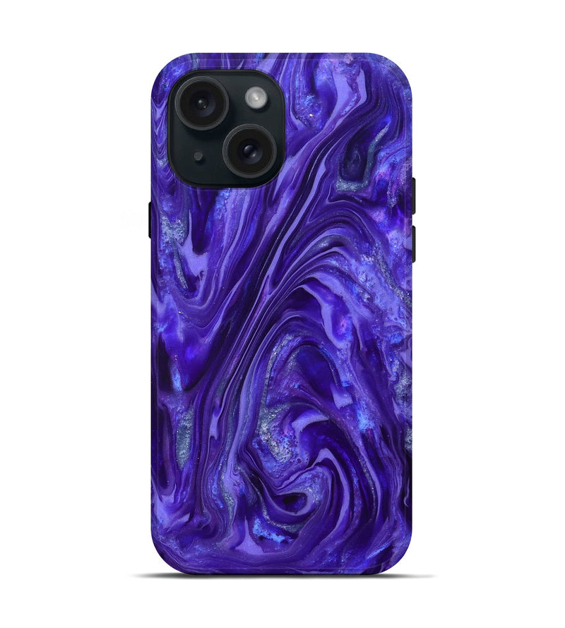 iPhone 15 ResinArt Live Edge Phone Case - Katelyn (Purple, 819776)