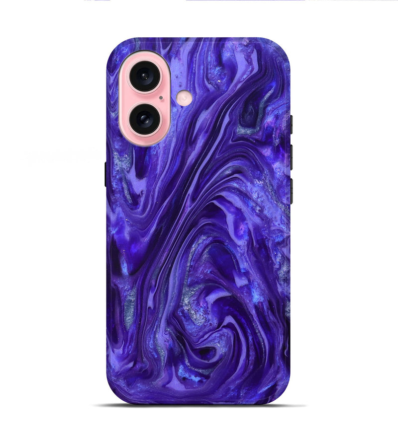 iPhone 16 ResinArt Live Edge Phone Case - Katelyn (Purple, 819776)