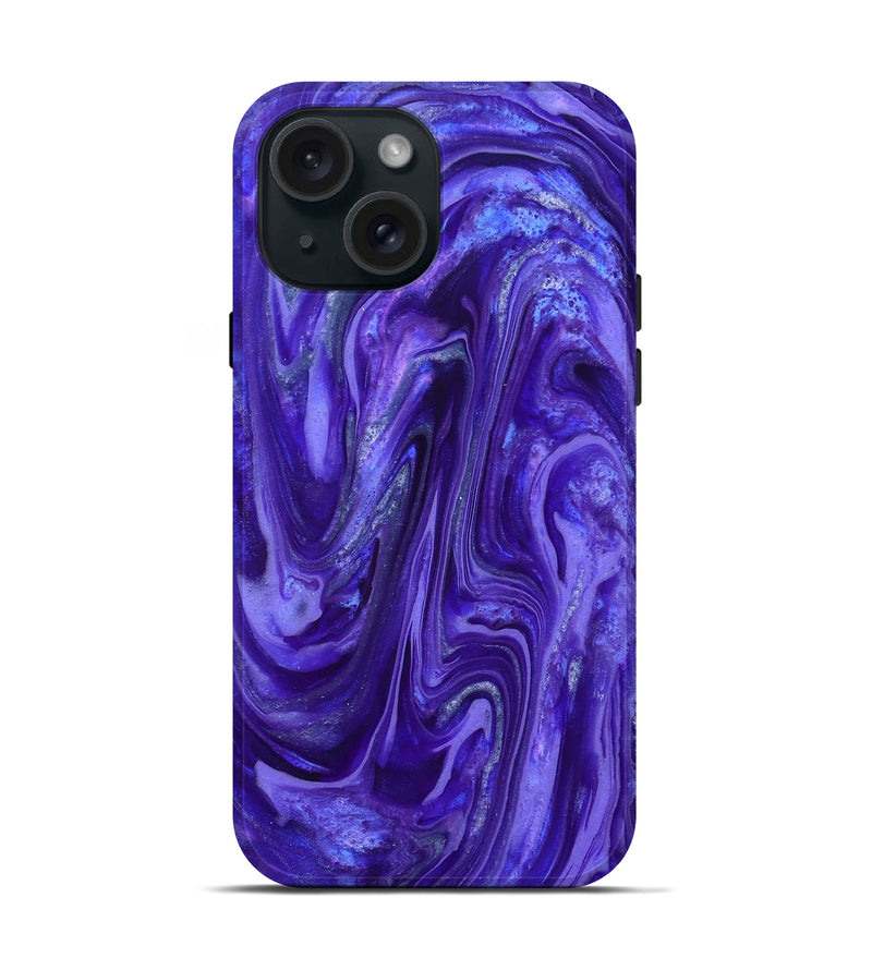 iPhone 15 ResinArt Live Edge Phone Case - Elwin (Purple, 819779)