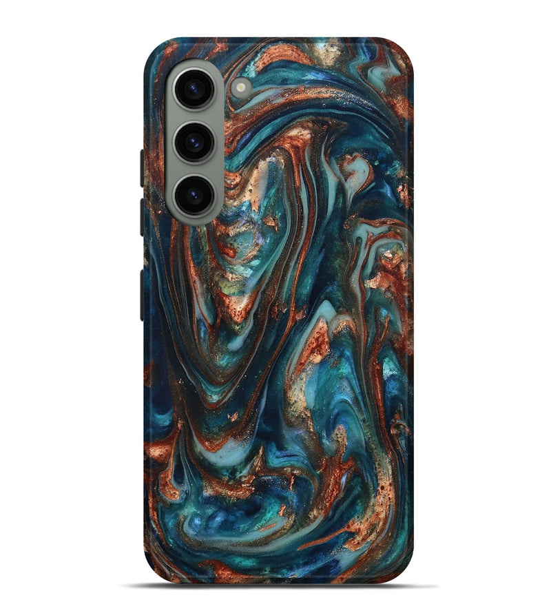Galaxy S23 Plus ResinArt Live Edge Phone Case - Taytum (Teal & Gold, 819780)