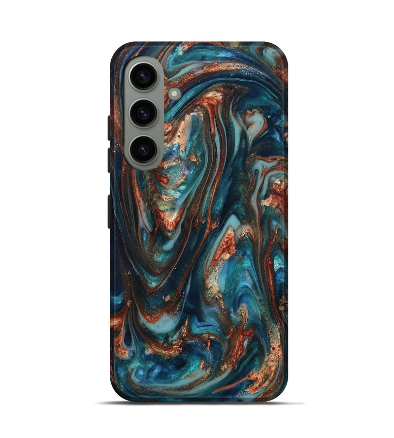 Galaxy S24 ResinArt Live Edge Phone Case - Taytum (Teal & Gold, 819780)