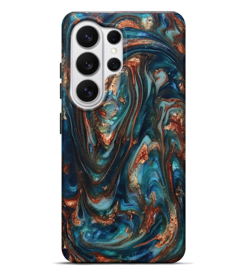Galaxy S26 Ultra ResinArt Live Edge Phone Case - Taytum (Teal & Gold, 819780)