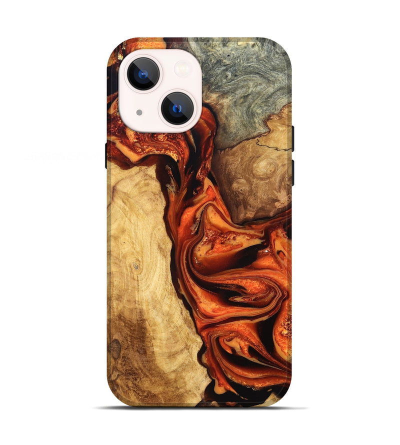 iPhone 13 Wood Live Edge Phone Case - Saige (Red, 819781)