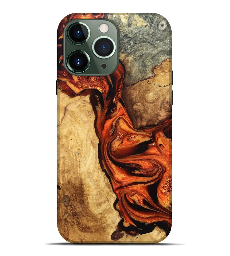 iPhone 13 Pro Max Wood Live Edge Phone Case - Saige (Red, 819781)