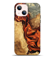 iPhone 14 Plus Wood Live Edge Phone Case - Saige (Red, 819781)