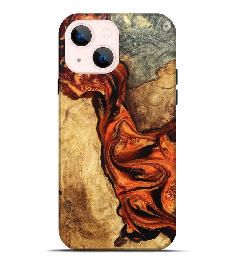 iPhone 14 Plus Wood Live Edge Phone Case - Saige (Red, 819781)