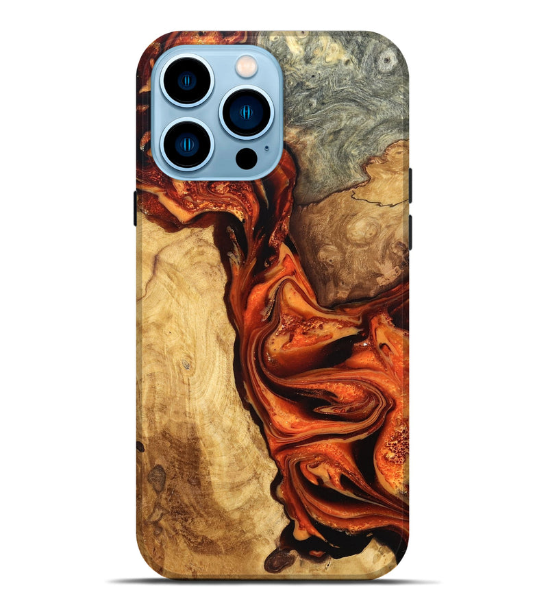 iPhone 14 Pro Max Wood Live Edge Phone Case - Saige (Red, 819781)