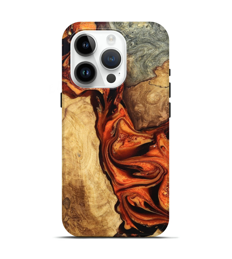 iPhone 15 Pro Wood Live Edge Phone Case - Saige (Red, 819781)