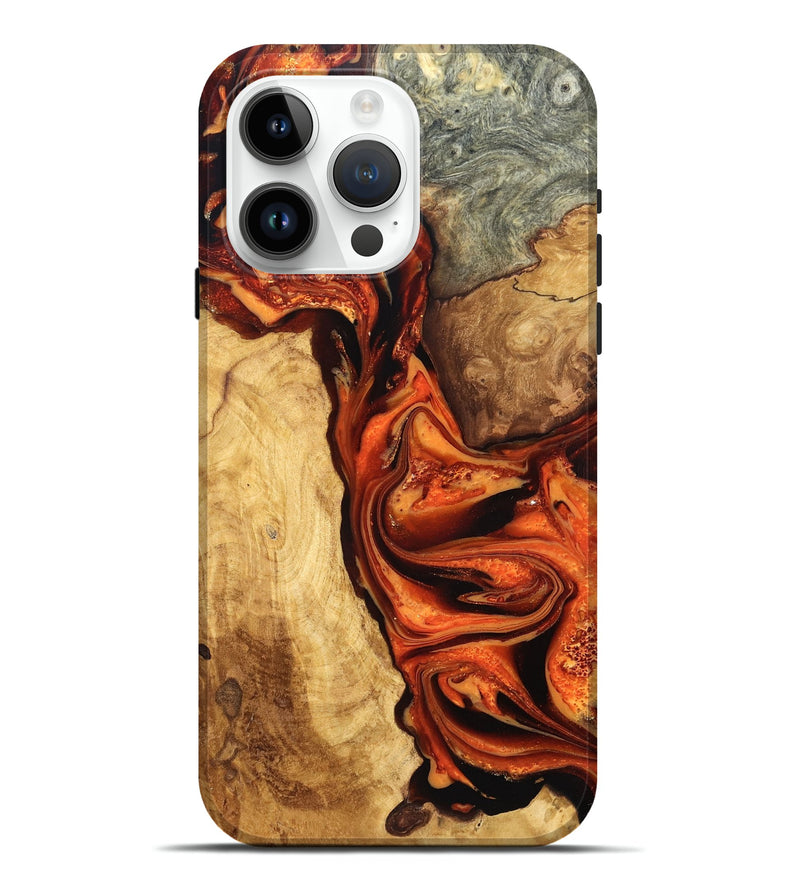 iPhone 15 Pro Max Wood Live Edge Phone Case - Saige (Red, 819781)