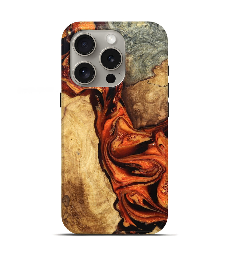 iPhone 16 Pro Wood Live Edge Phone Case - Saige (Red, 819781)