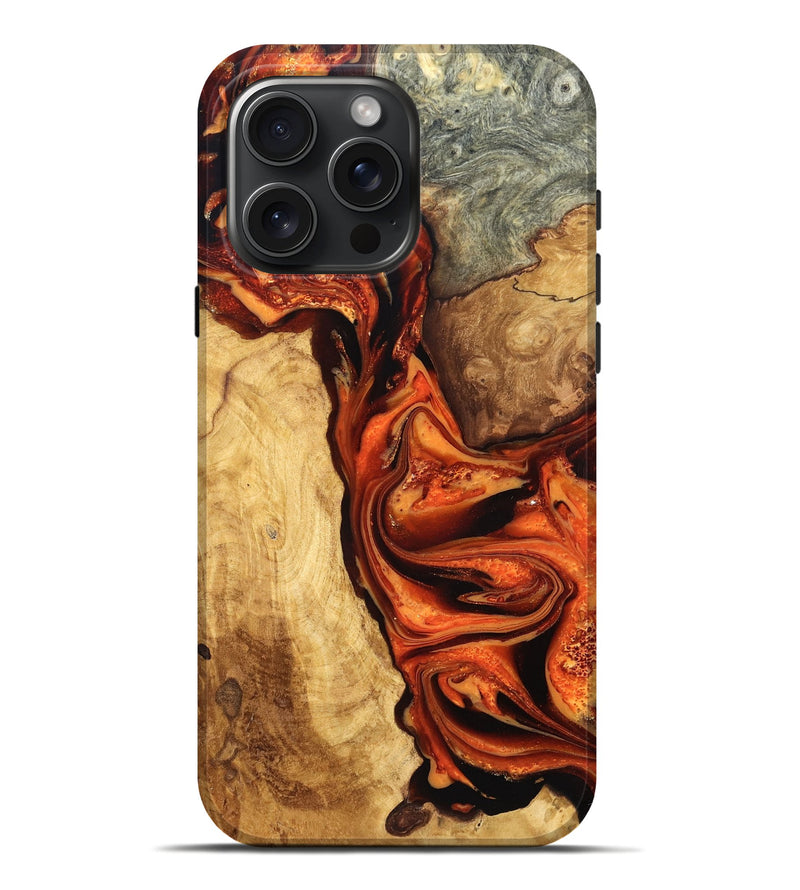 iPhone 16 Pro Max Wood Live Edge Phone Case - Saige (Red, 819781)