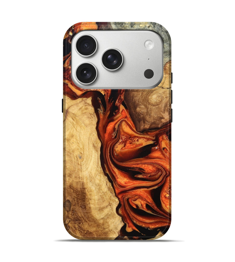 iPhone 17 Pro Wood Live Edge Phone Case - Saige (Red, 819781)