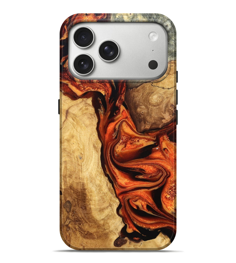 iPhone 17 Pro Max Wood Live Edge Phone Case - Saige (Red, 819781)