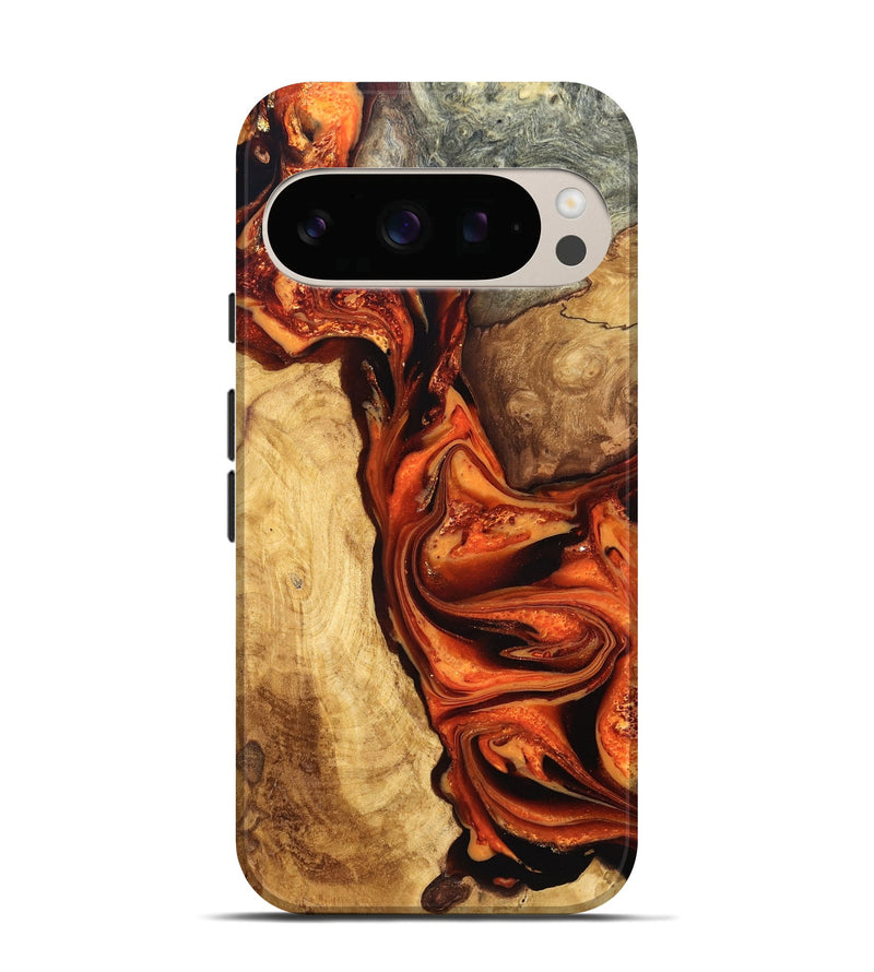 Pixel 10 Pro Wood Live Edge Phone Case - Saige (Red, 819781)