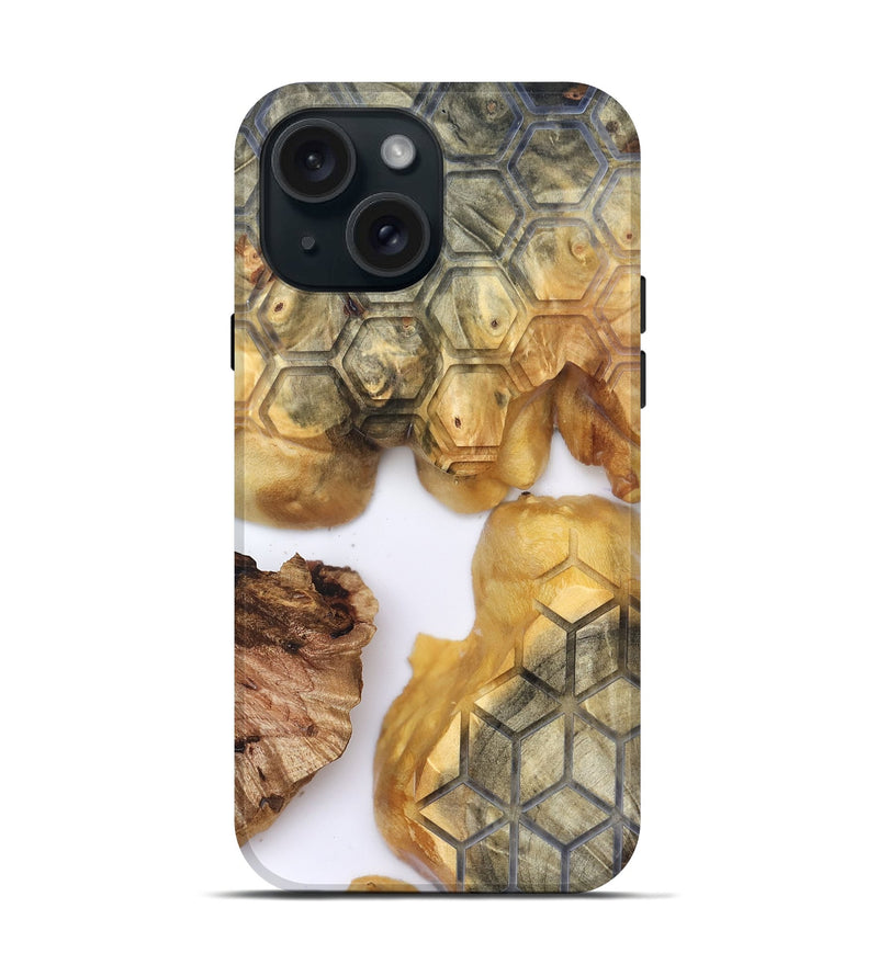 iPhone 15 Wood Live Edge Phone Case - Olin (Clear, 819782)