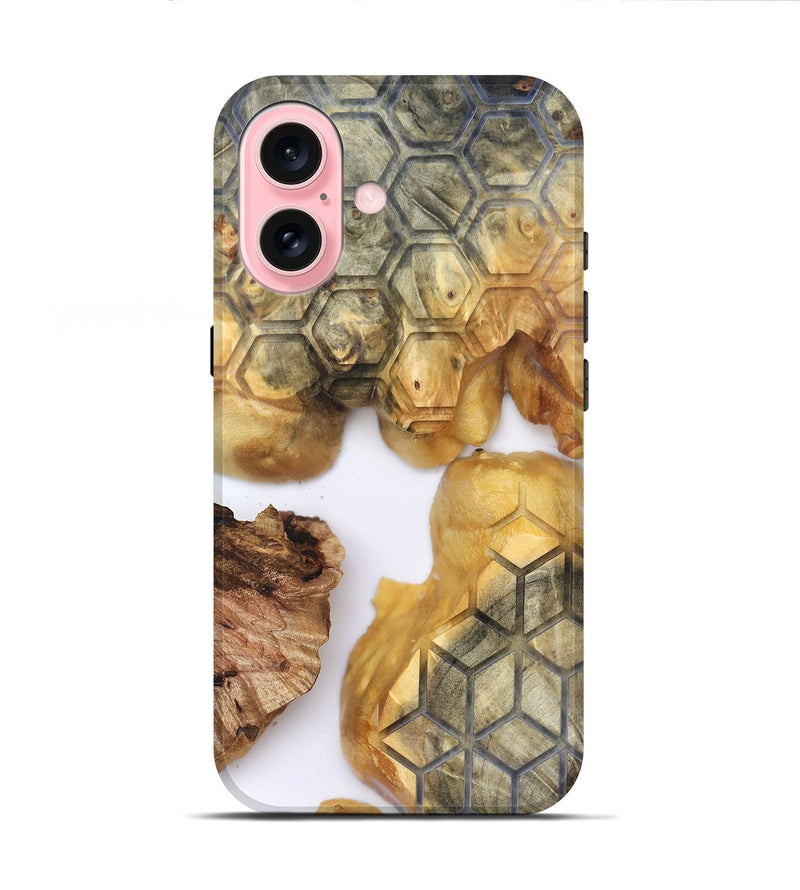 iPhone 16 Wood Live Edge Phone Case - Olin (Clear, 819782)