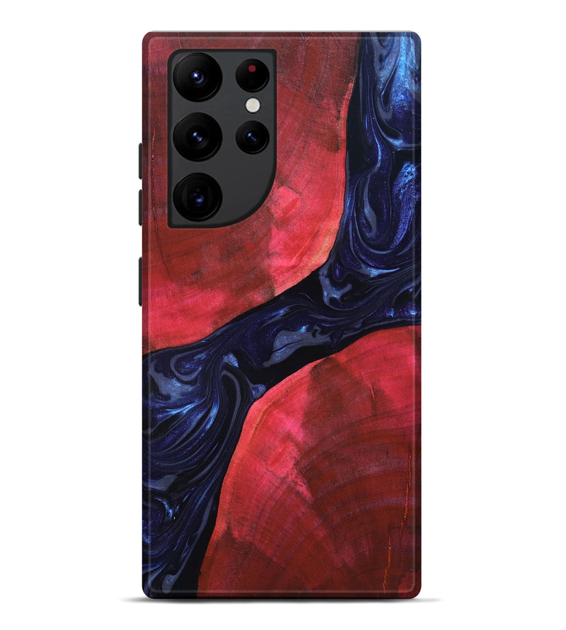 Galaxy S22 Ultra Wood Live Edge Phone Case - Zetta (Blue, 819784)