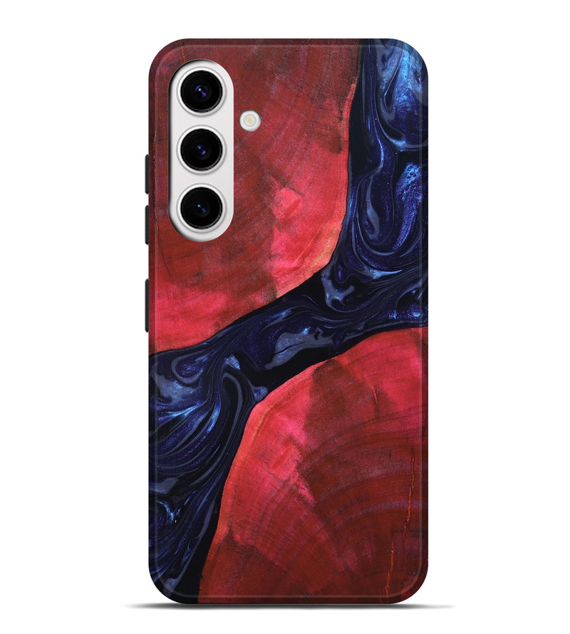 Galaxy S25 Plus Wood Live Edge Phone Case - Zetta (Blue, 819784)