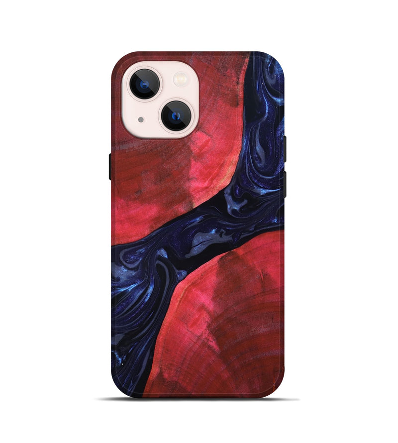 iPhone 13 mini Wood Live Edge Phone Case - Zetta (Blue, 819784)