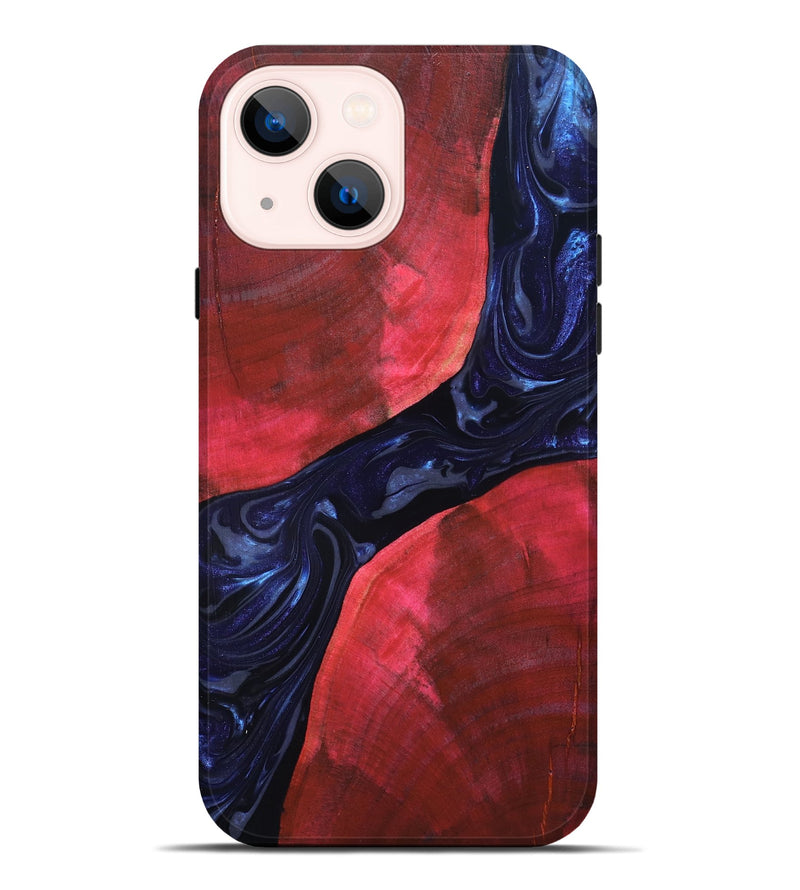 iPhone 14 Plus Wood Live Edge Phone Case - Zetta (Blue, 819784)