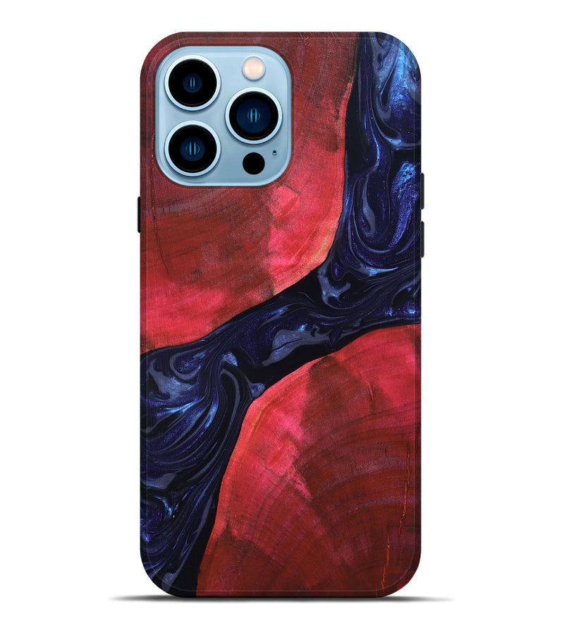 iPhone 14 Pro Max Wood Live Edge Phone Case - Zetta (Blue, 819784)