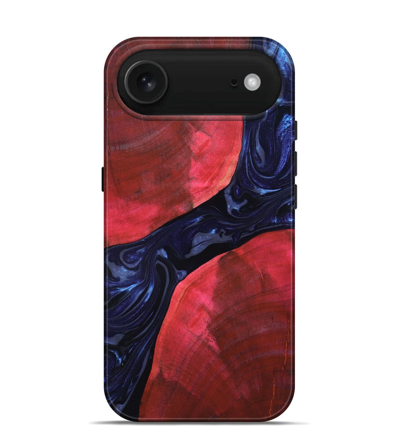 iPhone 17 Air Wood Live Edge Phone Case - Zetta (Blue, 819784)