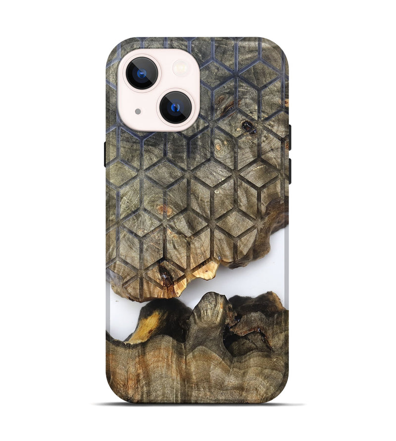 iPhone 14 Wood Live Edge Phone Case - Trisha (Clear, 819785)