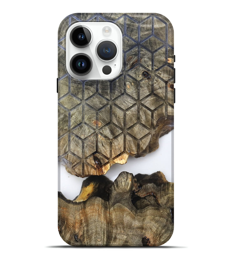 iPhone 15 Pro Max Wood Live Edge Phone Case - Trisha (Clear, 819785)