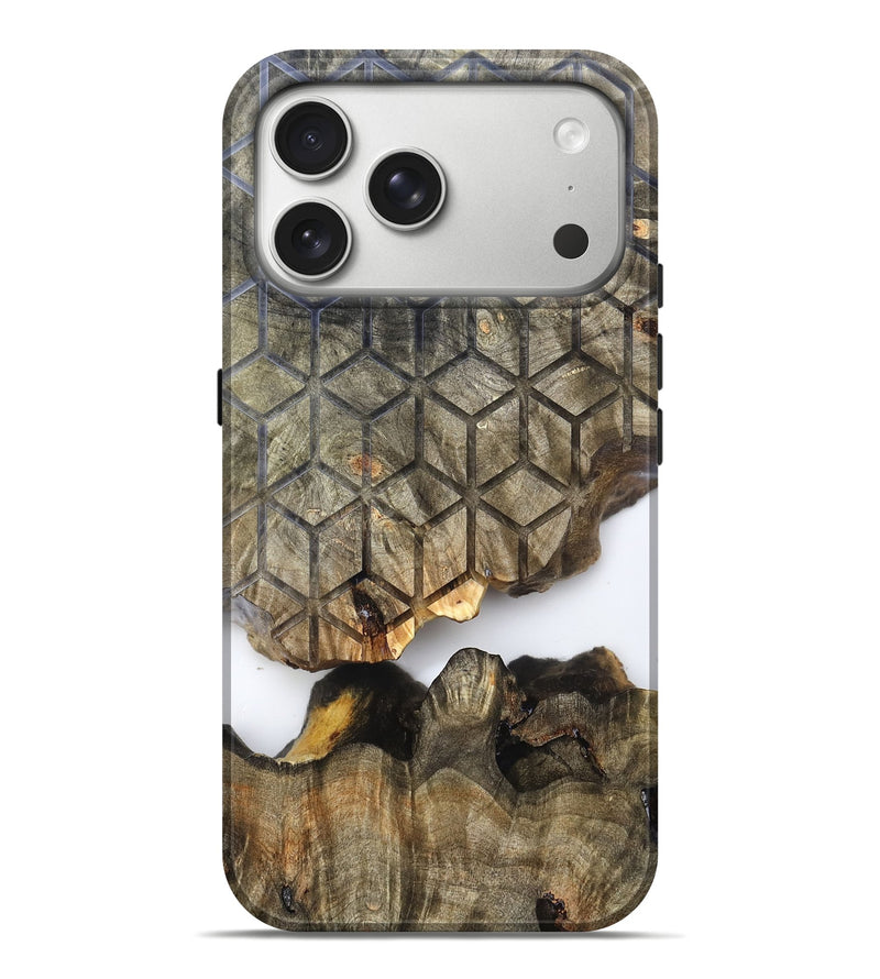 iPhone 17 Pro Max Wood Live Edge Phone Case - Trisha (Clear, 819785)