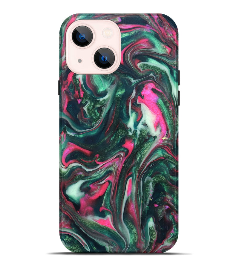 iPhone 14 Plus ResinArt Live Edge Phone Case - Siobhan (Neon, 819789)
