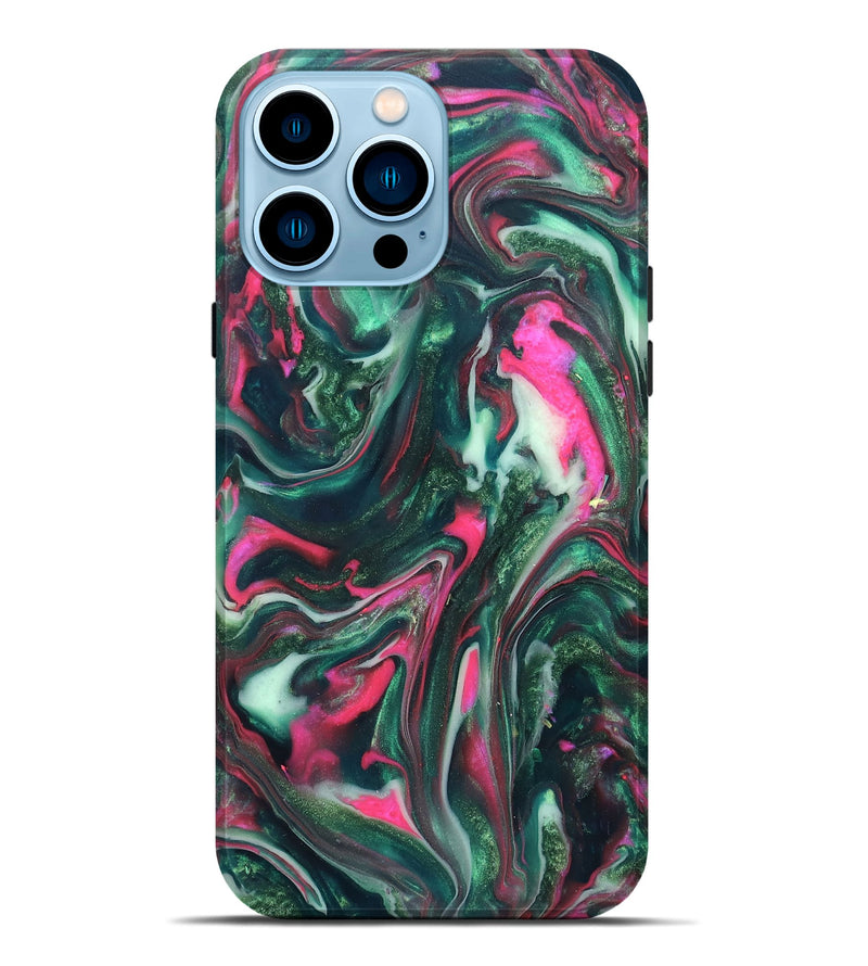 iPhone 14 Pro Max ResinArt Live Edge Phone Case - Siobhan (Neon, 819789)
