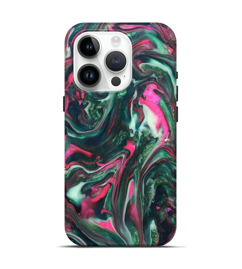 iPhone 15 Pro ResinArt Live Edge Phone Case - Siobhan (Neon, 819789)