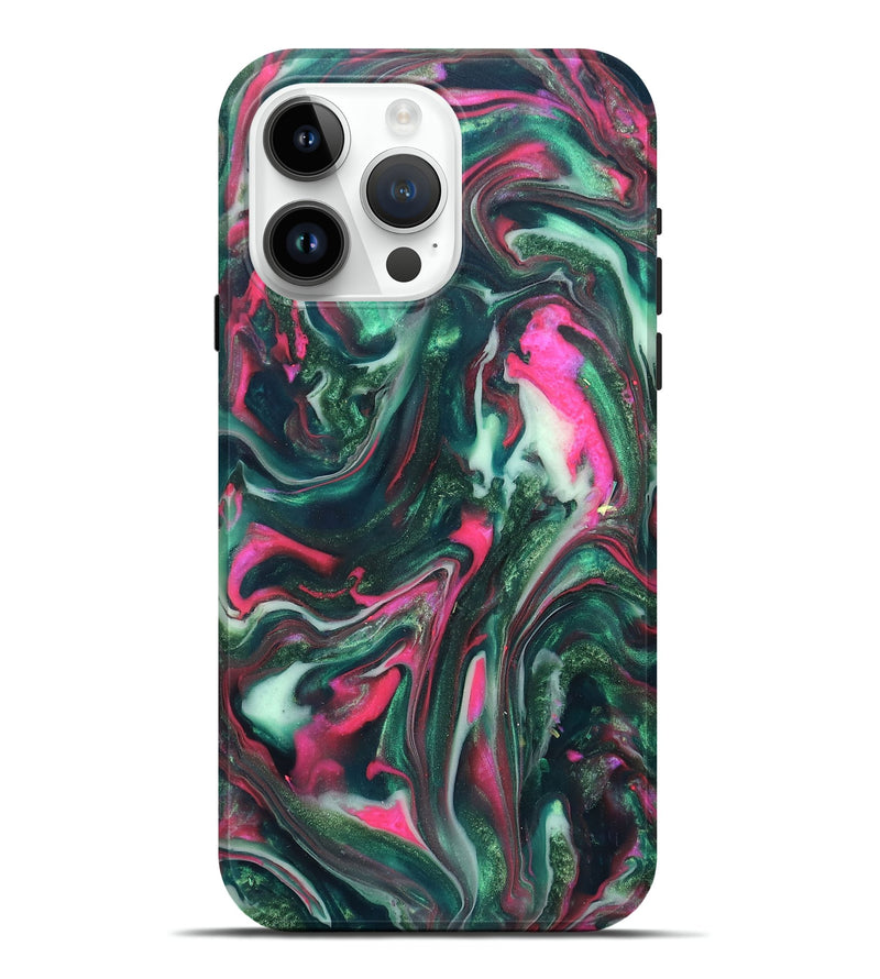iPhone 15 Pro Max ResinArt Live Edge Phone Case - Siobhan (Neon, 819789)